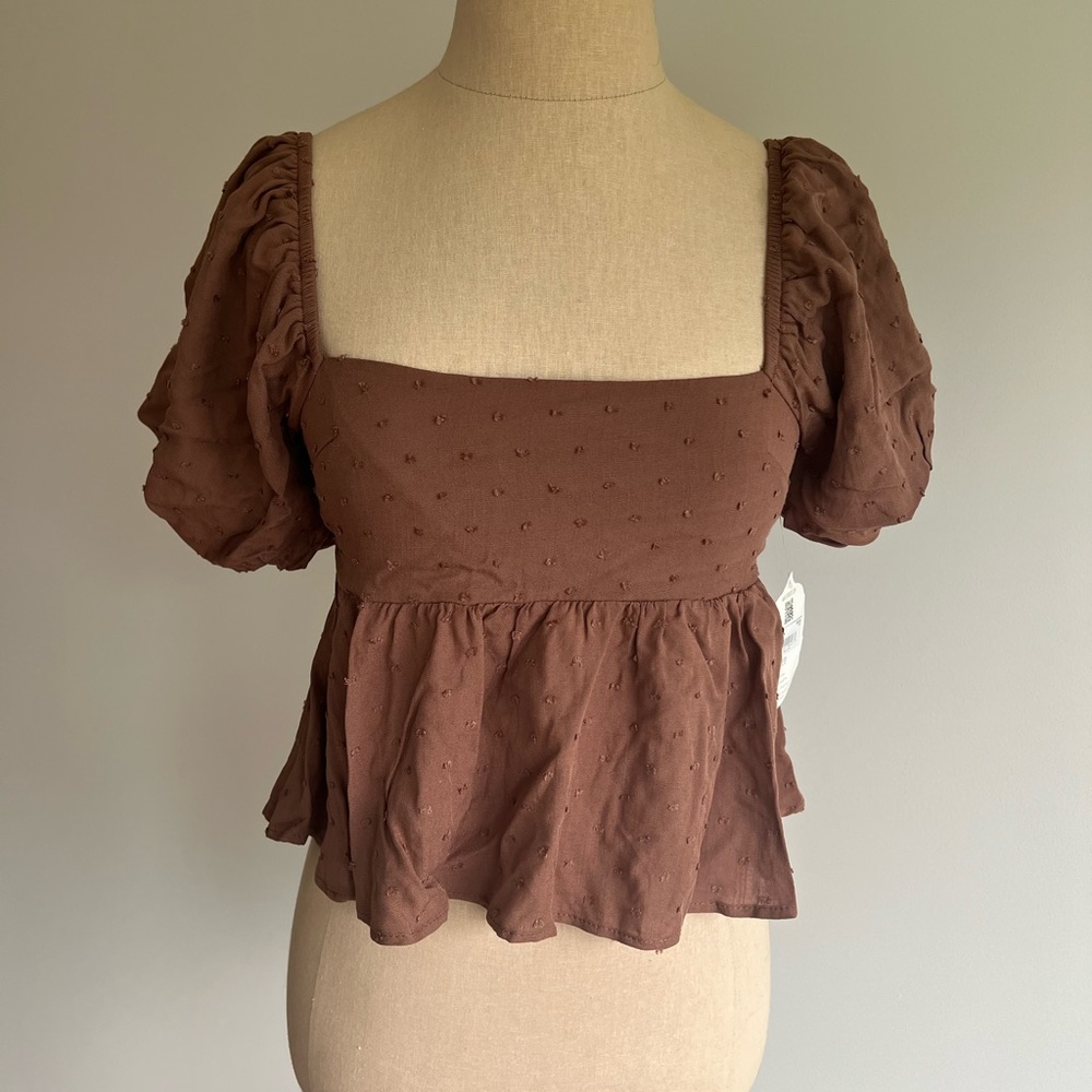Brown Loose going out Top
